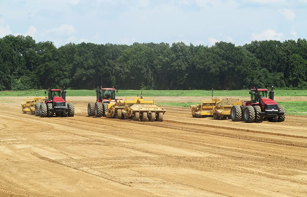 تسطیح زمین کشاورزی